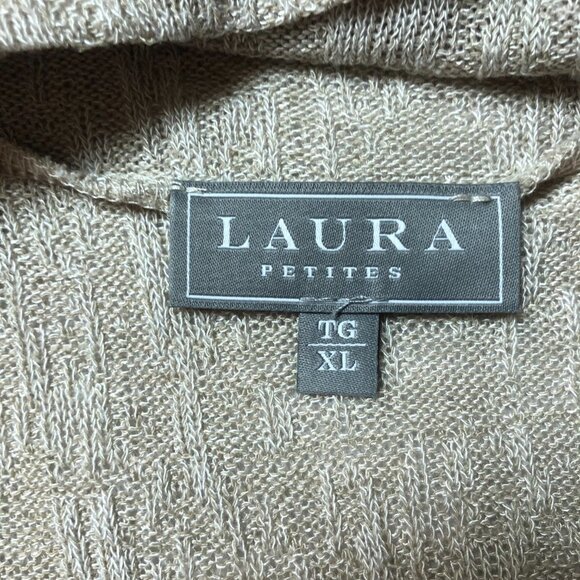 NWOT Laura Petites Tan/Beige Long Sleeve Cardigan Size XL - Picture 4 of 10